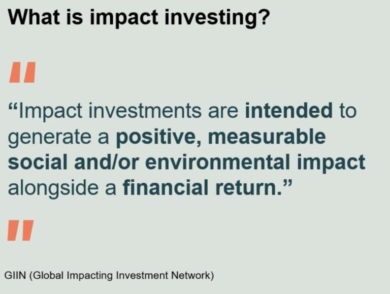 What is impact investing?