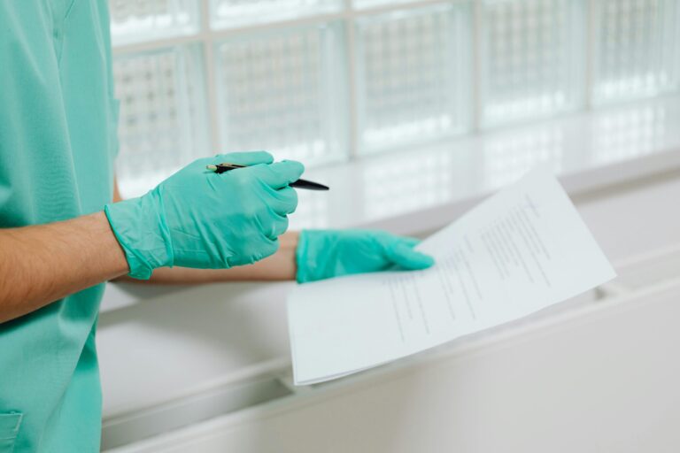 Nurse pen and paper